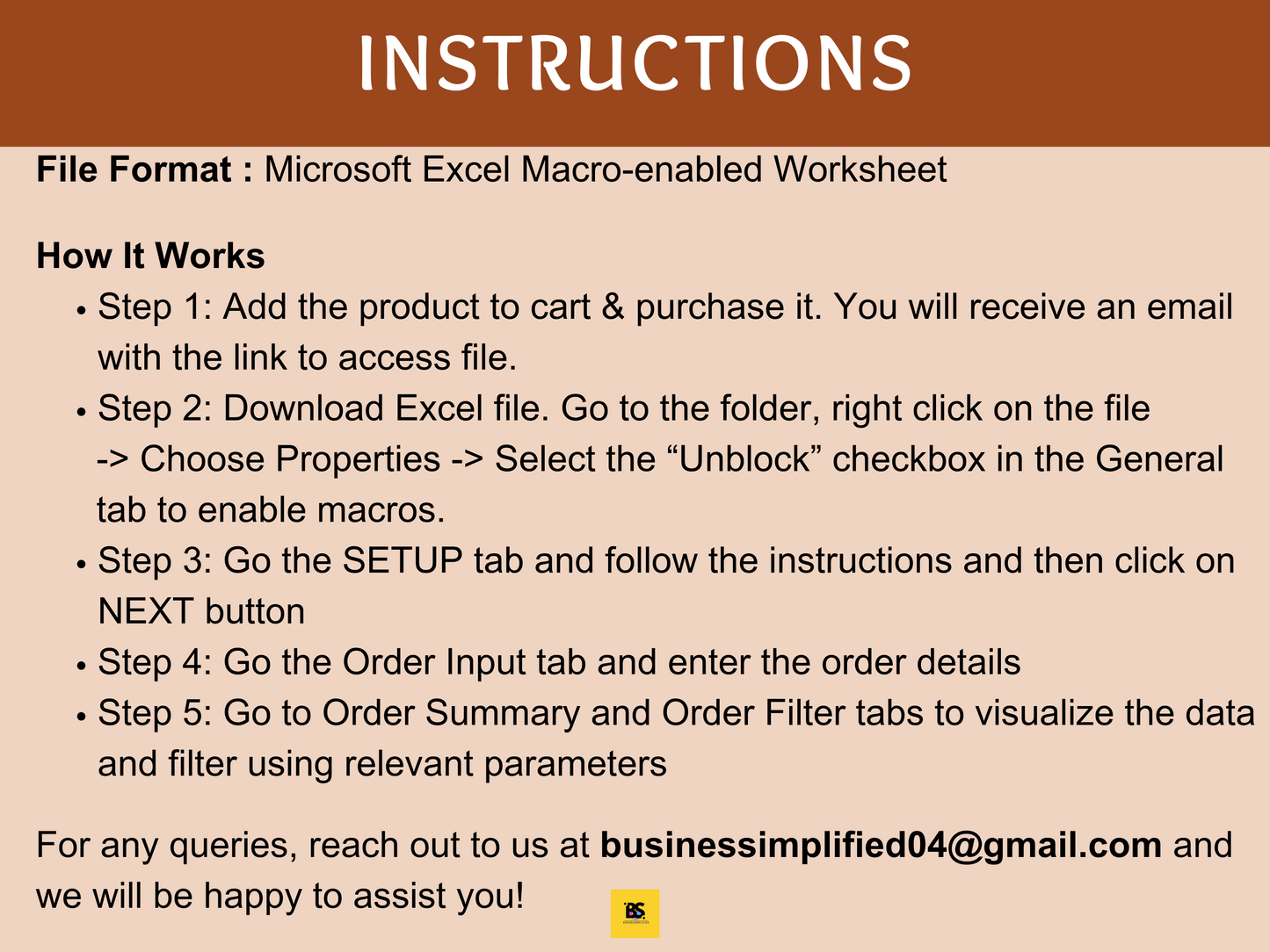 Order Tracker Excel Tool for Startups and Small Business Owners