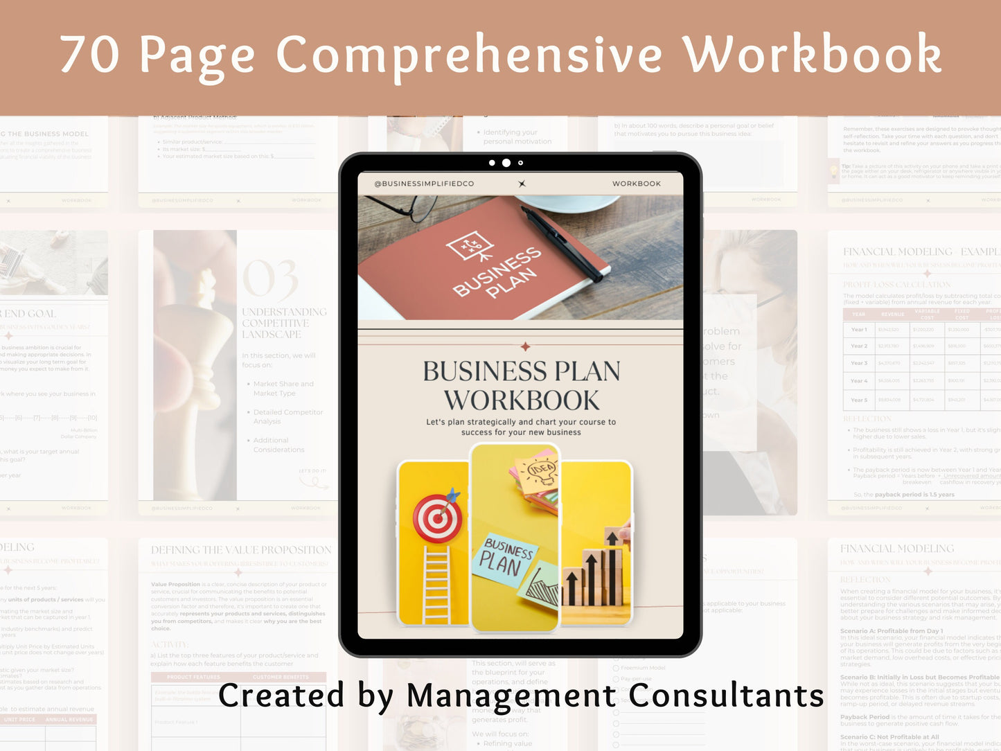 70 Page Business Planning Workbook for Startups & Small Business Owners