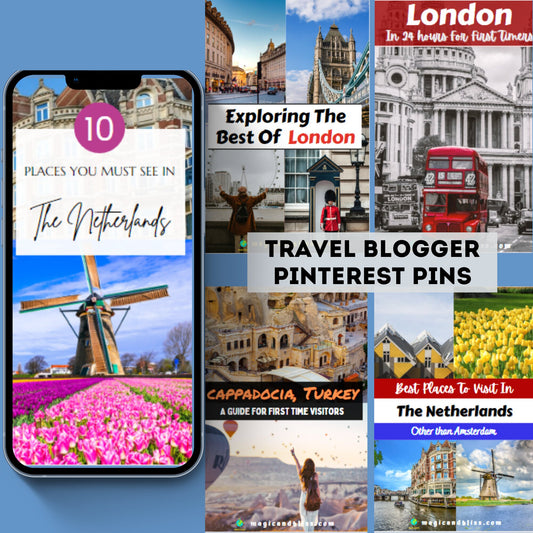 25 Customizable Pinterest Templates on Canva for Travel Bloggers